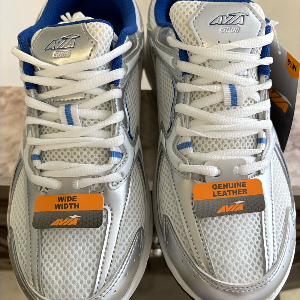 Avia Silver and Blue Athletic Shoes
